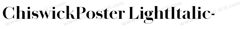 ChiswickPoster LightItalic字体转换